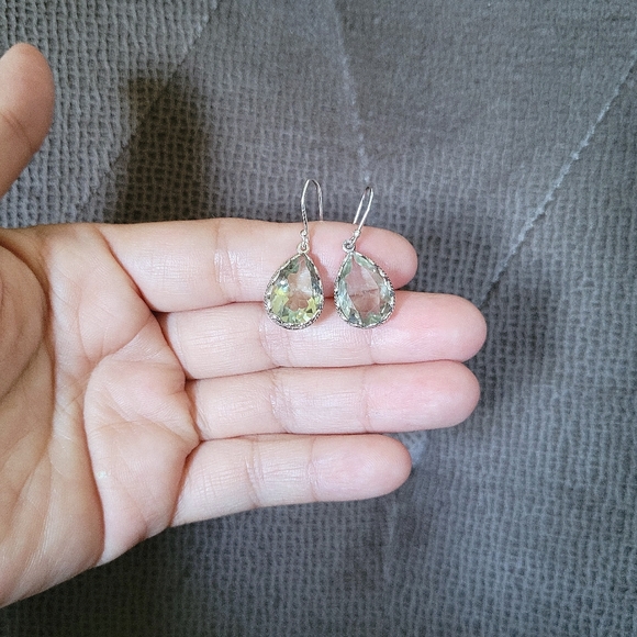 Shivam Green💚 Amethyst Teardrop💧Earrings - Picture 16 of 16